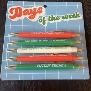 NEW -  Fun Club - Days of the Week Pens
